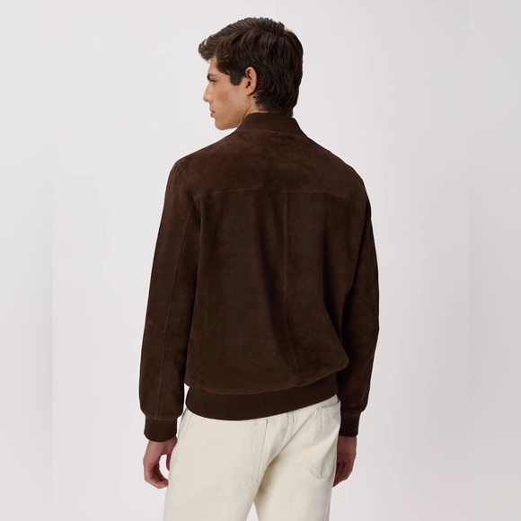 Quince 100% Suede Bomber Jacket Espresso Brown Size Medium - Picture 6 of 9